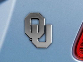 Oklahoma Sooners Auto Emblem Premium Metal Chrome