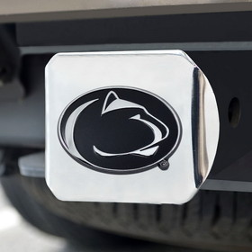 Penn State Nittany Lions Hitch Cover Chrome Emblem on Chrome