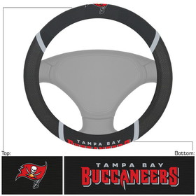 Tampa Bay Buccaneers Steering Wheel Cover Mesh/Stitched