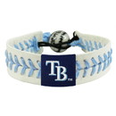 Tampa Bay Rays Bracelet Genuine Baseball Light Blue