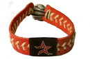 Houston Astros Bracelet Team Color Baseball Red Leather Sand Thread