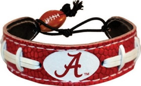 Alabama Crimson Tide Bracelet Team Color Football A Logo
