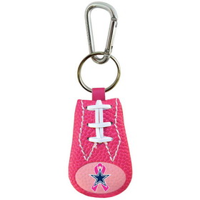 Dallas Cowboys Keychain Breast Cancer Awareness Ribbon Pink Football CO