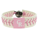 Colorado Rockies Pink Baseball Bracelet
