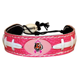 Cincinnati Bengals Bracelet Breast Cancer Awareness Ribbon Pink Football CO