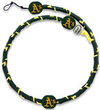 Oakland Athletics Team Color Frozen Rope Baseball Necklace