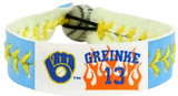 Milwaukee Brewers Bracelet Team Color Baseball Zack Greinke CO