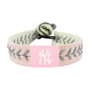 New York Yankees Bracelet Baseball Pink Silver Thread