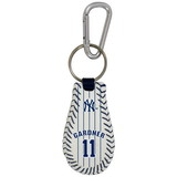 New York Yankees Keychain Baseball Pink Pinstripe CO