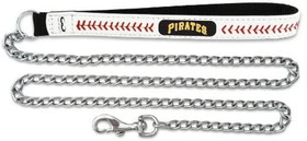 Pittsburgh Pirates Pet Leash Leather Chain Baseball Size Medium CO
