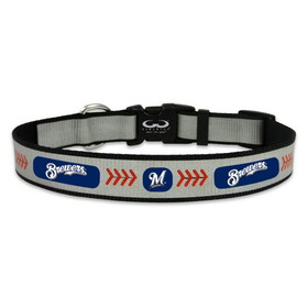 Milwaukee Brewers Pet Collar Reflective Baseball Size Medium CO