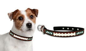 New York Jets Pet Collar Leather Size Small CO