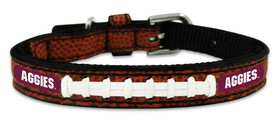 Texas A&M Aggies Pet Collar Leather Classic Football Size Toy CO