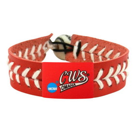 College World Series Bracelet Classic Baseball Logo Red CO