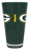 Green Bay Packers Glass 20oz Pint Plastic Insulated CO