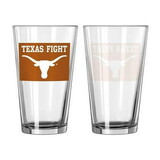 BOELTER Texas Longhorns Glass Pint 16oz Texas over Longhorn Design CO