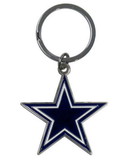 Dallas Cowboys Chrome Logo Cut Keychain