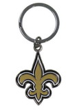 New Orleans Saints Chrome Logo Cut Keychain