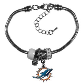 Miami Dolphins Bracelet Euro Bead Style
