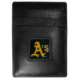 Oakland Athletics Wallet Leather Money Clip Card Holder CO