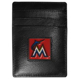 Miami Marlins Wallet Leather Money Clip Card Holder CO