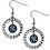 New York Yankees Earrings Hoop Rhinestone CO