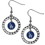 Los Angeles Dodgers Earrings Hoop Rhinestone CO