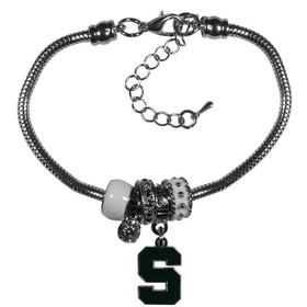 Michigan State Spartans Bracelet Euro Bead Style