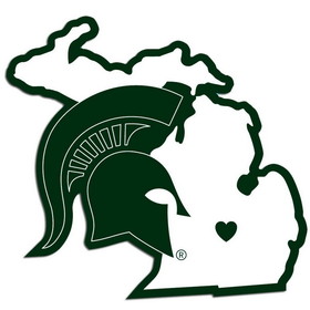 Michigan State Spartans Decal Home State Pride Style