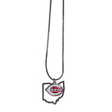 Cincinnati Reds Necklace Chain with State Shape Charm CO