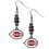 Cincinnati Reds Earrings Fish Hook Post Euro Style CO