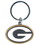 Green Bay Packers Chrome Logo Cut Keychain