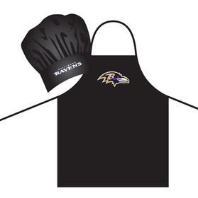 Baltimore Ravens Apron and Chef Hat Set