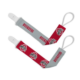 Ohio State Buckeyes Pacifier Clips 2 Pack