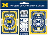 Michigan Wolverines Playing Cards and Dice Set