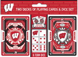 Wisconsin Badgers Playing Cards and Dice Set