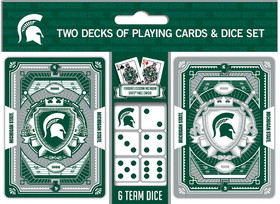 Michigan State Spartans Playing Cards and Dice Set