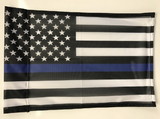 USA Blue Line Flag 12x18 Garden Style