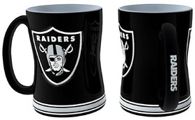 Las Vegas Raiders Coffee Mug 14oz Sculpted Relief Team Color