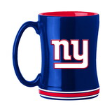 New York Giants Coffee Mug 14oz Sculpted Relief Team Color