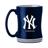 New York Yankees Coffee Mug 14oz Sculpted Relief Team Color