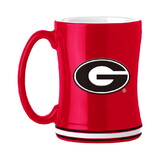 Georgia Bulldogs Coffee Mug 14oz Sculpted Relief Team Color