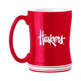 Nebraska Cornhuskers Coffee Mug 14oz Sculpted Relief Team Color