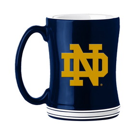 Notre Dame Fighting Irish Coffee Mug 14oz Sculpted Relief Team Color