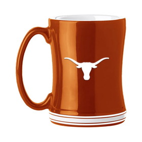 Texas Longhorns Coffee Mug 14oz Sculpted Relief Team Color