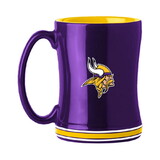 Minnesota Vikings Coffee Mug 14oz Sculpted Relief Team Color
