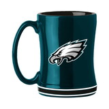 Philadelphia Eagles Coffee Mug 14oz Sculpted Relief Team Color