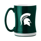 Michigan State Spartans Coffee Mug 14oz Sculpted Relief Team Color