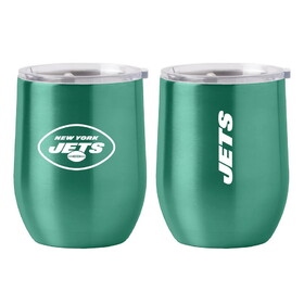 New York Jets Travel Tumbler 16oz Stainless Steel Curved