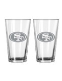 San Francisco 49ers Glass Pint Frost Design 2 Piece Set